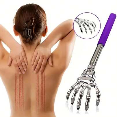 1 chiếc máy mát xa lưng có thể kéo dài, tay cầm cao su có thể thu gọn bằng thép không gỉ, máy mát xa gãi ngứa có thể kéo dài dành cho người già, dụng cụ gãi ngứa bằng thép không gỉ, thích hợp làm quà tặng Lễ Tạ ơn, Sinh nhật, Giáng sinh, trường học, tựu trường, du lịch, đồ dùng cần thiết khi đi du lịch, đồ dùng cần thiết tại nhà, spa, dụng cụ mát xa, mát xa, máy mát xa, spa