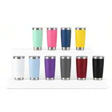 Chulim Vaso Térmico Portátil Acero Inoxidable 20 Onzas Doble Pared Aislante Para Bebidas Frías O Calientes Tapa Hermética Deslizante Regalo Perfecto Para Uso Diario Variedad De Colores - Morado Violeta - Ver 7