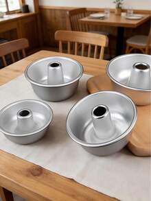 Set Cetakan Donat Aluminium Anti Lengket 1/3/5 Buah. Loyang Tabung untuk Memanggang di Oven, Penting untuk Membuat Kue & Makanan Penutup - Bulat - View 3