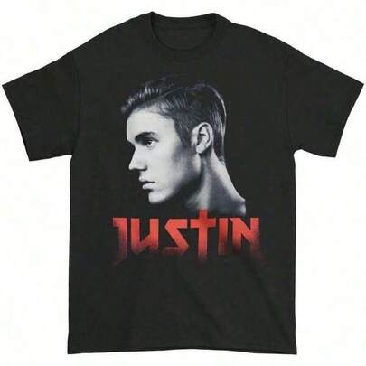 2026 Men Clothes Summer Topssummer TopsNew Swag Justins Biebers Cotton Unisex TeeLoose And Comfortablesummer Tops Summersummer Outfits For Women Spring Outfits For Women 100% Cotton Summer T-Shirt Round Neck Short Sleeve Streetwear Fashion Breathable Homme Soft Unisex
