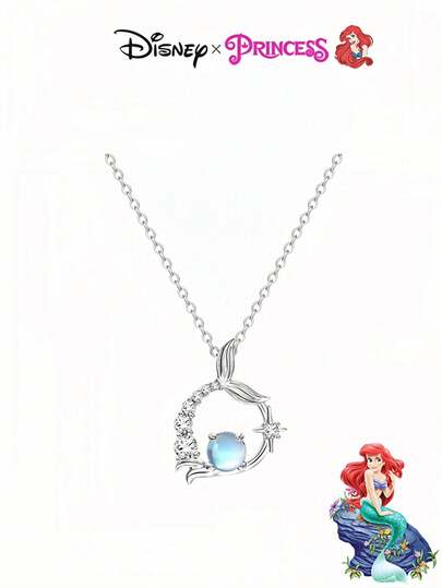  Dây chuyền nữ cao cấp bằng bạc sterling 925 hình giọt nước mắt của Disney, món quà được yêu thích dành cho các cô gái.