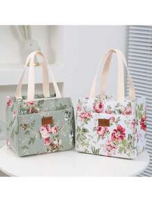 1 túi đựng cơm trưa cách nhiệt in hình, kèm túi đá cầm tay, chống thấm nước và chịu nhiệt. - Nhiều màu - Xem 2