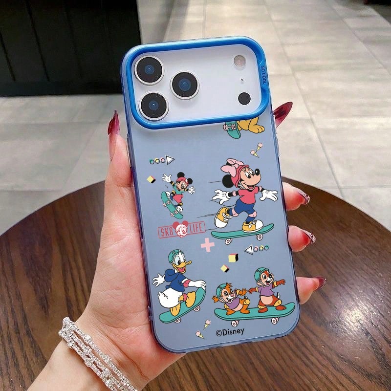 迪士尼手機殼,卡通米妮、唐老鴨、奇奇、蒂蒂高顏值,適用於iphone17pro、12pro、14promax、16promax、ip17、16plus、15promax、、ip16、14plus、15pro、ip14、13promax、17air、12、11,可愛保護殼。 - 藍色 - 查看 1