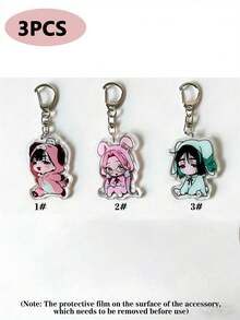 Llavero acrílico de Alien Stage - Tilt, Sua, Ivan, Hyuna, Luka, Mizi - Colgante de periféricos de anime, dije de teléfono de dibujos animados, llavero de coche, colgante de mochila de estudiante transparente, accesorio de bolso de Alien Stage, colgante de ropa de dormir de dibujos animados 2D, regalo perfecto para familiares y amigos - Multicolor - Ver 19