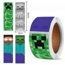 Minecraft 120张我的世界主题封口贴纸，纸质/不干胶材质，像素设计，粉丝装饰贴纸，适用于剪贴簿、礼品包装 - 封口貼 - 查看 3