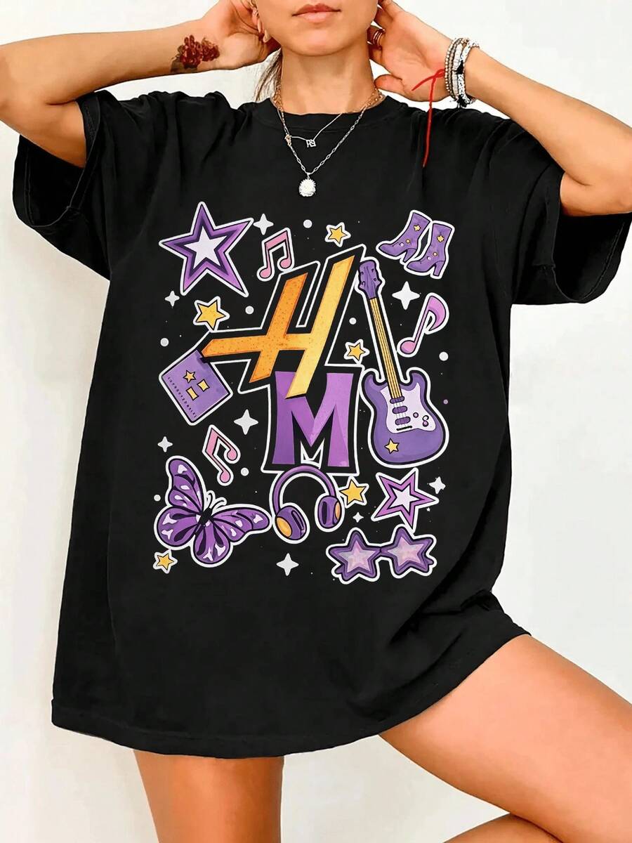 Dam-T-shirts - Preto - Visa 1
