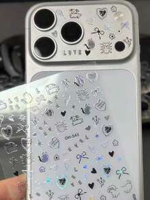 1片 Ins創意DIY鏡頭保護鋼化玻璃貼膜 適用於Apple 11 Pro Max/12 Pro Max/13 Pro Max/14 Pro Max/15 Pro Max/16 Pro Max/17 Pro Max手機鏡頭貼膜 - 彩色 - 查看 5