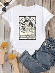 Women T-Shirts - [White] - View 2