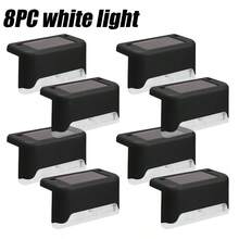 4/8/12pcs Solar Powered Stair Lights, Outdoor Stair Lighting, Semi-Embedded Installation, Photosensor Control, Nickel Battery, Plastic Lampshade, Solar Charging, Removable Light Fixtures, Hardware Included - Black - View 13