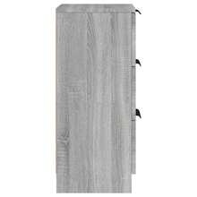 vidaXL 2X Sideboard Schubladen Schubladenschrank Kommode Anrichte Schrank Beistellschrank Mehrzweckschrank Grau 30x30x70cm Holzwerkstoff - Grau - Übersicht 8