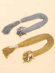 Bộ 15 dây chuyền thép không gỉ unisex, bao gồm dây chuyền hình chữ thập dài 45+5cm và mặt dây chuyền, dây chuyền hoàn thiện đa chức năng. - 15 cái - Xem 8