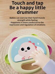 Cartoon Hand Drum, Suitable For Infants & Toddlers Play, Teenagers Clapping Musical Instrument, Music Education, Kindergarten Party Gift Percussion Instrument - Multicolor - View 3