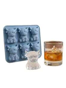 1 Set Mini Highland Cow 3D Cute Silicone Tray, Reusable Easy Release, Suitable For Whiskey, Cocktails, Coffee, Chocolate, Candy, Perfect For Parties, Bars, Birthdays, Home Use, Great Gift For Animal & Milk Lovers - Multicolor - View 10
