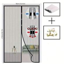 Magnetic Mesh Screen Door, With Easy-To-Clean Soft Net, Breathable And Effective Mosquito Proof, Ideal For Indoor/Outdoor Use, Mosquito Net - Multicolor - View 8