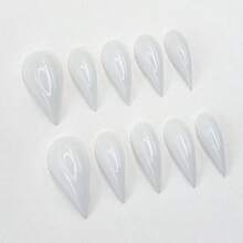 10 Pcs Handmade Press On Nails Short Curved Unique Stiletto Eagle Claw Acrylic Fake Nail With Dragon Claw Design Thickened Goth Nails Press Ons Full Cover Reusable Nail For WomenS - 手工美甲 35 - 查看 7