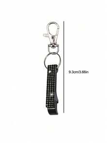 Manual Easy-Open Can Opener With Keychain And Diamond Decoration, Can Lid Opener, Bottle Cap Opener, Beverage Can Opener, Comfortable And Durable Plastic Kitchen Tool, Easy To Open, Portable, Suitable For Soda, Beer And Beverage Can Top Opening, Sealed Lid Removal, Valentine's Day Gift - Multicolor - View 8