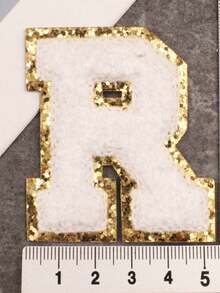 26pcs A-Z Letter Patches, Gold Color, Removable Sew-On 3D Embroidered Letter Motifs, Suitable For Hats, Jeans, Clothes, Bags, DIY Crafts, Fashion Decor, Jewelry Boxes, Storage Boxes, Phone Cases Stickers Sticker Scrapbook Supplies Scrapbooking - White - View 28