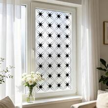 1/4pcs Modern Minimalist Matte Static Cling Window Film, Black Geometric Grid Pattern Privacy Sticker, Waterproof Translucent Decorative Glass Door Decal For Bathroom, Living Room, Kitchen - Multicolor - View 11