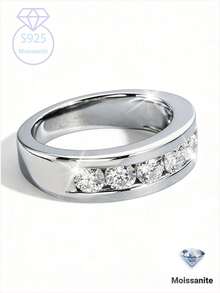 KAHOOT Nhẫn bạc 925 đính đá Moissanite 2.1 carat, thiết kế tối giản và thời trang, thích hợp làm quà tặng cho phụ nữ và các cặp đôi, lý tưởng để đeo hàng ngày, dự tiệc, hẹn hò, Giáng sinh, Halloween, Lễ Tạ ơn, sinh nhật, kỷ niệm và năm mới. - Bạc - Xem 2