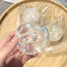2026新款麦芽慢回弹软萌玩具,内置雪花图案,冰晶般透明外观,可缓解办公桌压力,通勤伴侣,居家放松,情侣/情人节/周年纪念礼物 - 彩色 - 查看 8