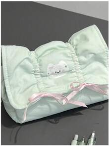 1pc Large Capacity Cat Bow Stationery Storage Bag, Durable Lightweight Polyester Pencil Case, Cute Cartoon Design Pen Pouch With Smooth Zipper, Multi-Pocket Portable Storage Bag For Pens, Markers, Erasers, Rulers, Waterproof And Easy To Clean, Suitable For School, Office, Daily Use, Perfect Gift For Students, Girls, Teenagers On Birthday, Christmas, Graduation - Multicolor - View 14