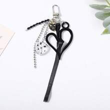 1pc Y2K Goth Keychain, Punk Style Mixed Metal Bat Star Heart Pendant, Dark Grunge Bag Charm For Car Keys & Backpack, Edgy Cool Gift For Men Women & Couple - Multicolor - View 5