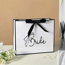 1 pieza Bolsa de regalo de boda personalizada, se puede personalizar con el nombre de la dama de honor, adecuada para despedida de soltera, fiesta de cumpleaños, boda, compromiso, fiesta, etc. - Multicolor - Ver 5