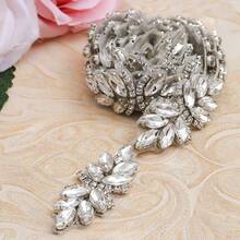 1pc Bridal Sash, Fashion Luxury Crystal Embellished Waist Belt, Rhinestone Wedding Dress Sash, Suitable For Women's Evening Gown Accessories - Multicolor - View 9