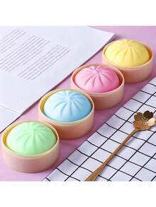 1pc Cute Bun Shaped Soft Stress Relief Toy - Sensory Toy Suitable As Classroom Reward And Gift Bag Filler - Multicolor - View 9