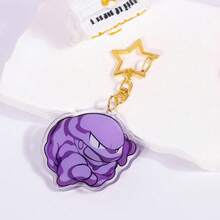 pokemon 紫色可爱怪兽卡通动漫亚克力钥匙扣包包挂件卡哇伊星星戒指可爱动物造型收藏礼品创意配饰 - 彩色 - 查看 17