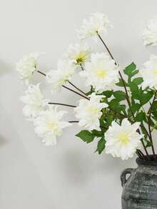 MEHELANY 1支人造双头非洲菊，家居装饰人造花，卧室客厅装饰，桌面摆件，房间装饰，花瓶，摄影道具，美观，户外花园，情人节，生日礼物，春夏装饰 - 彩色 - 查看 3