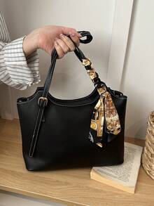 Large Capacity Handbag For Women, New Arrival Minimalist Commuting Shoulder Tote Bag - Black - View 12