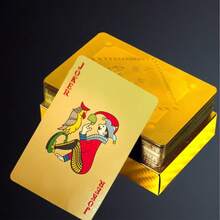 Creative Gold Foil Playing Cards, Creative Gold And Black Checkered Gold Cards, Dedicated Matte Durable Wear-Resistant Playing Cards, Premium Feel, Durable - Multicolor - View 7