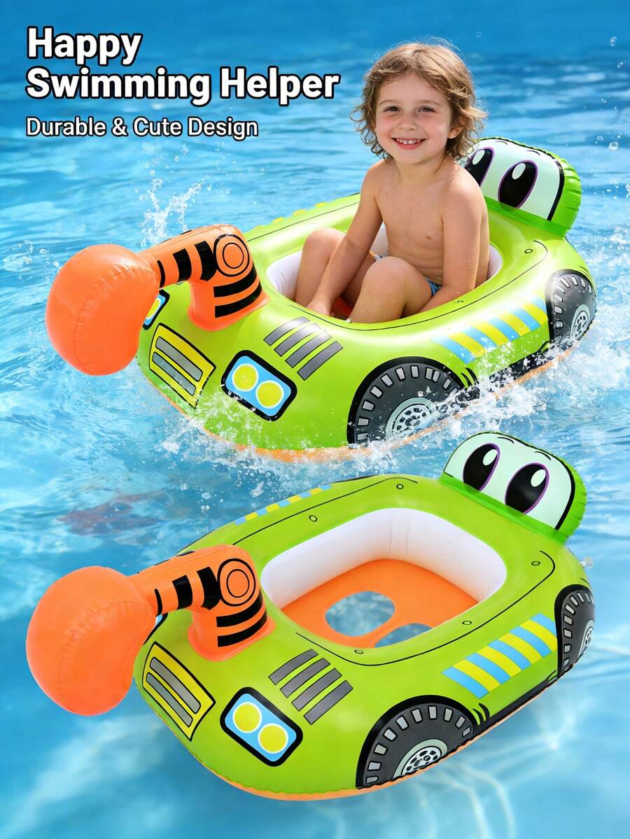 1个儿童游泳池充气座椅圈，可爱漂浮座椅圈，儿童游泳圈，婴儿腋下漂浮圈，夏季游泳