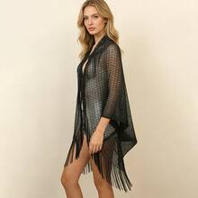 Bikini Shawl Swimsuit Sexy Summer Long-Sleeve Cover-Up Sun Protection Beach Vacation Swimwear - Style 3 - View 4