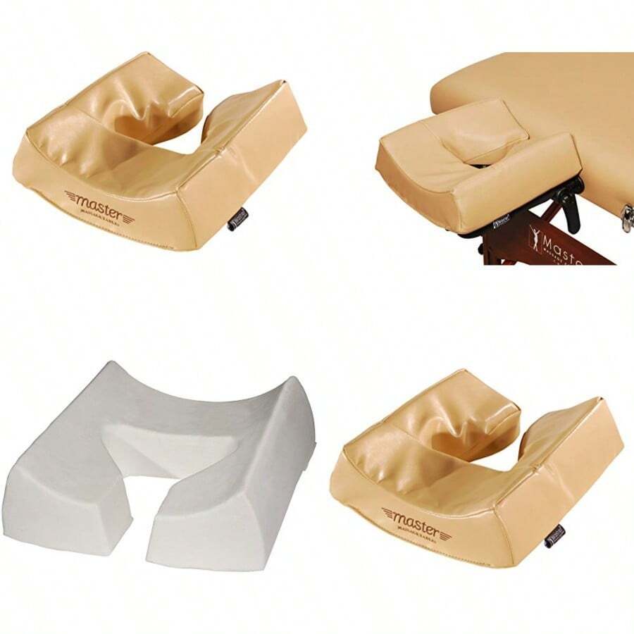 Master Massage ErgonomicDream Face Cushion Pillow Memory Foam Universal headrests Cradle in Cream - Crema - Ver 1