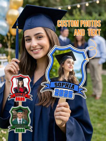 1 chiếc quạt in ảnh và chữ cá nhân hóa dành cho lễ tốt nghiệp, quạt in hình khuôn mặt tùy chỉnh, quạt đội đầu in hình kỷ niệm tốt nghiệp năm 2026, quạt cầm tay in ảnh tùy chỉnh cho tiệc sinh nhật tốt nghiệp, quà tặng tốt nghiệp tùy chỉnh cho khách mời, quạt dành cho sinh viên tốt nghiệp đại học năm 2026, món quà độc đáo cho bạn bè.