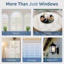 1 Roll White Frosted Window Privacy Film - Matte Glass Heat Insulation Static Cling Sticker, Suitable For Bathroom, Home And Office - White Matte Finish - View 6