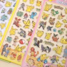 pokemon 2/4/8 piezas Juego de pegatinas de Pokémon con efecto holográfico, pegatinas decorativas de dibujos animados lindos para scrapbooking, diario, manualidades, mercancía de anime, adecuado para equipaje, funda de teléfono, taza, decoración de ventanas - Multicolor - Ver 5