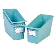 Really Good Stuff - Soporte duradero para libros y carpetas - Paquete de 6 unidades color de agua 5 x 12 7 Organización para el aula solución de almacenamiento resistente y versátil - Agua - Ver 7