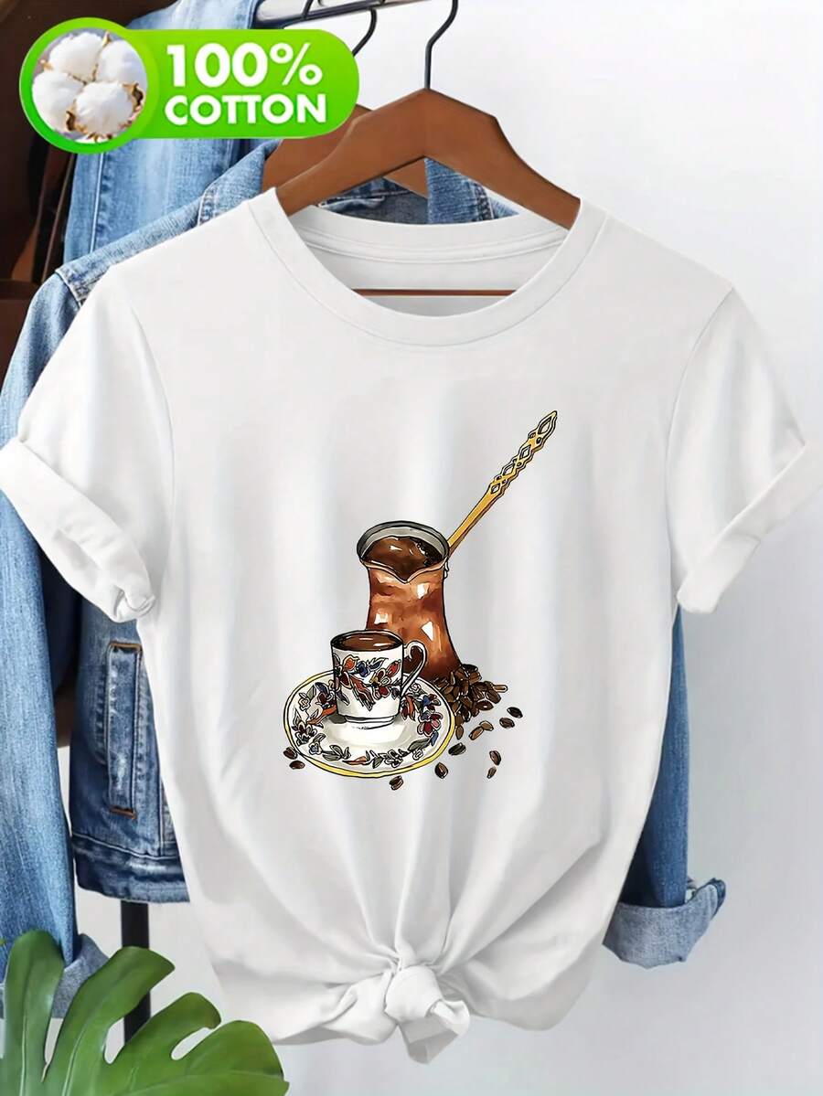 Women T-Shirts - [White] - View 1