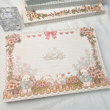 30 Sheets B5 Tear-Off Notepad With Handbook, Cute Floral Bear Design, Warm Style Stationery, High-Quality Gift - one-size - View 2