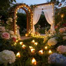 Realistic Solar Powered Bee String Lights, 8 Lighting Modes Solar Outdoor Lights, Cute Bee Design Suitable For Yard, Path, Garden, Fence, Greenery Decor - Multicolor - View 6