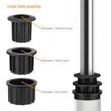 Soporte para sombrilla de acero inoxidable soporte para sombrilla de patio resistente se adapta a paraguas de hasta 2 pulgadas base para sombrilla de patio se puede montar en una superficie plana - Blanco - Ver 4
