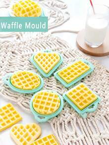 5 piezas Molde de silicona antiadherente para gofres - Herramienta de horneado reutilizable para hornear casero y desayuno saludable - Ver 8