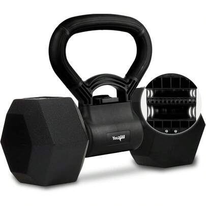Yes4All - Agarre de Pesas Rusas con de mancuerna, Convierte Las Mancuernas en Pesas Rusas para Gimnasio en casa, Pesas Rusas para Placa de Pesas