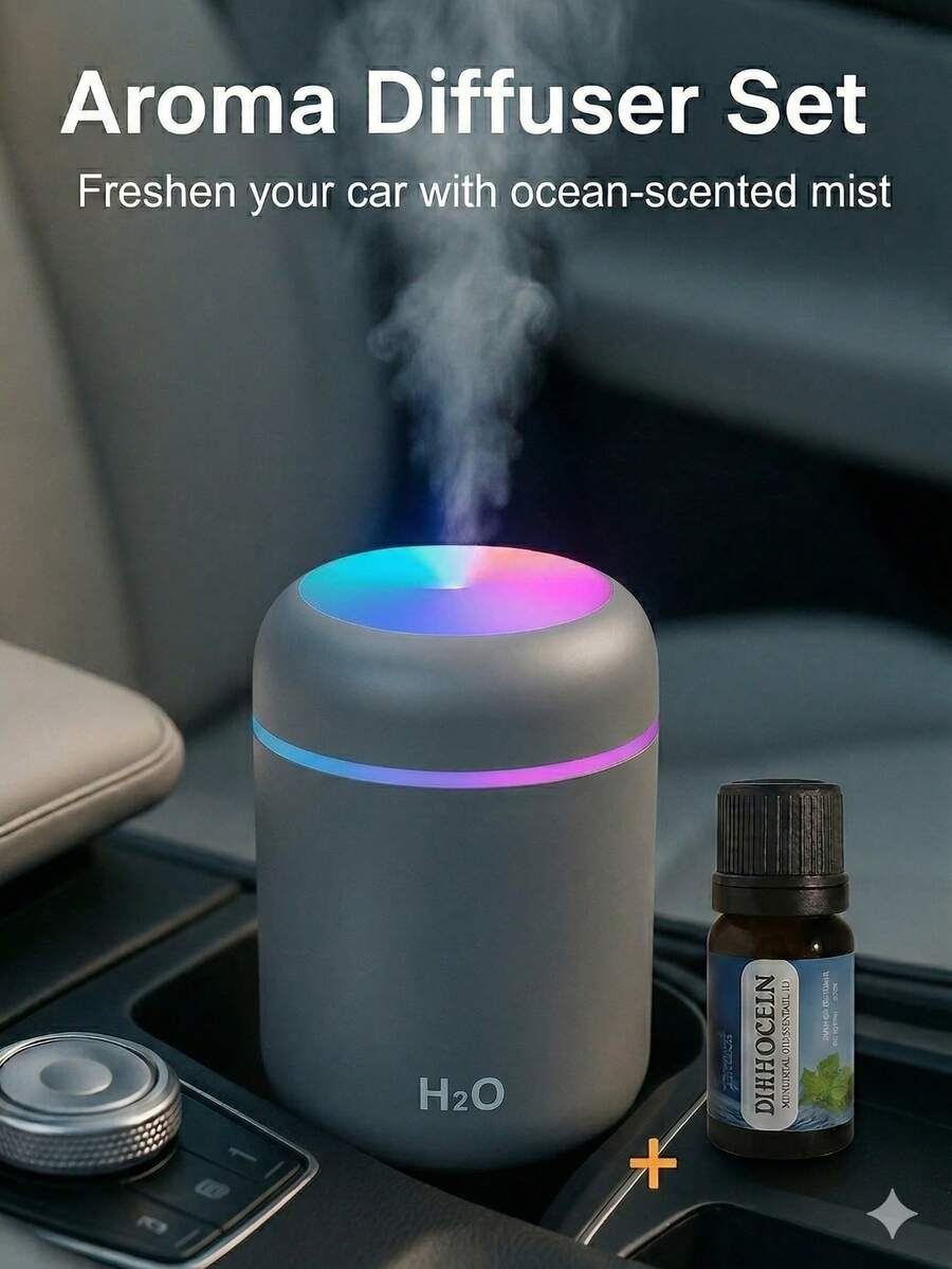 DOVVEE Mini Apple-Style Humidifier, Home Office Air Purifier, Essential Oil Diffuser Humidifier With LED Light