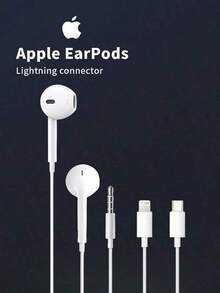 Original Apple Wired Earphones 3.5mm/IOS/USB-C Lighting Connector Wire EarPods For IPhone IPad In-ear Earbuds Cellphone Tablet Volume Control High Fidelity Apple Headphone - 查看 11