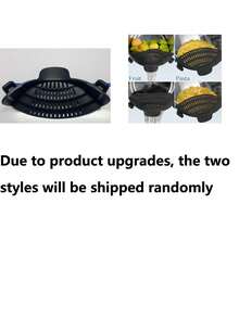 Adjustable PP Material Pot Strainer And Pasta Strainer, Suitable For Draining Vegetables And Pots, Suitable For Household Use, With Drainage Barrier, Available In Red, Yellow And Blue, Clip-On Strainer, Suitable For All Cookware | Plastic Pasta Strainer, Clip-On Food Strainer, Essential Kitchen Tool And Appliance Accessory, Suitable For Draining Meat, Vegetables, Fruits, Etc. - Multicolor - View 8