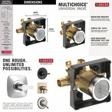lta Faucet R10000-UNWSHF MultiChoice - Cuerpo universal para grifos stornillador - Vlvula de ducha con topes - Ver 1